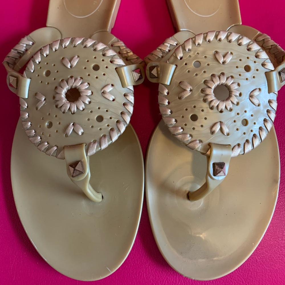 Gold Jack Rogers Jellies